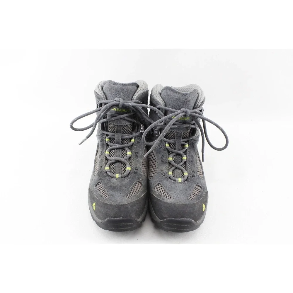 Vasque Ultra‎ Dry Gray Leather Mid Waterproof Hiking Boots Youth Size 4 US 7213